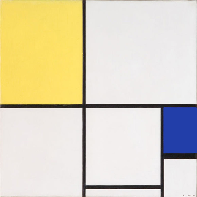 mondrian gelb blau 30